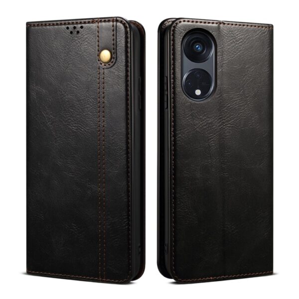 OPPO A Serie Handyhülle Crazy Horse Leder Einfach OPPO A98 5G Leder #1680
