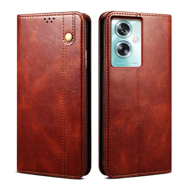 OPPO A Serie Handyhülle Crazy Horse Leder Einfach OPPO A98 5G Leder #1680 – Bild 8